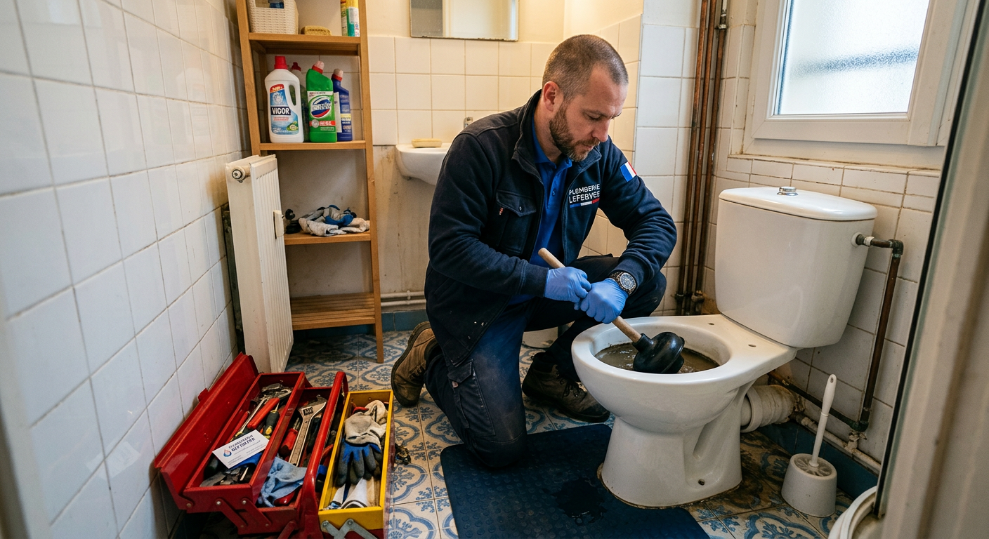 Débouchage WC en urgence par un plombier à Bezons
